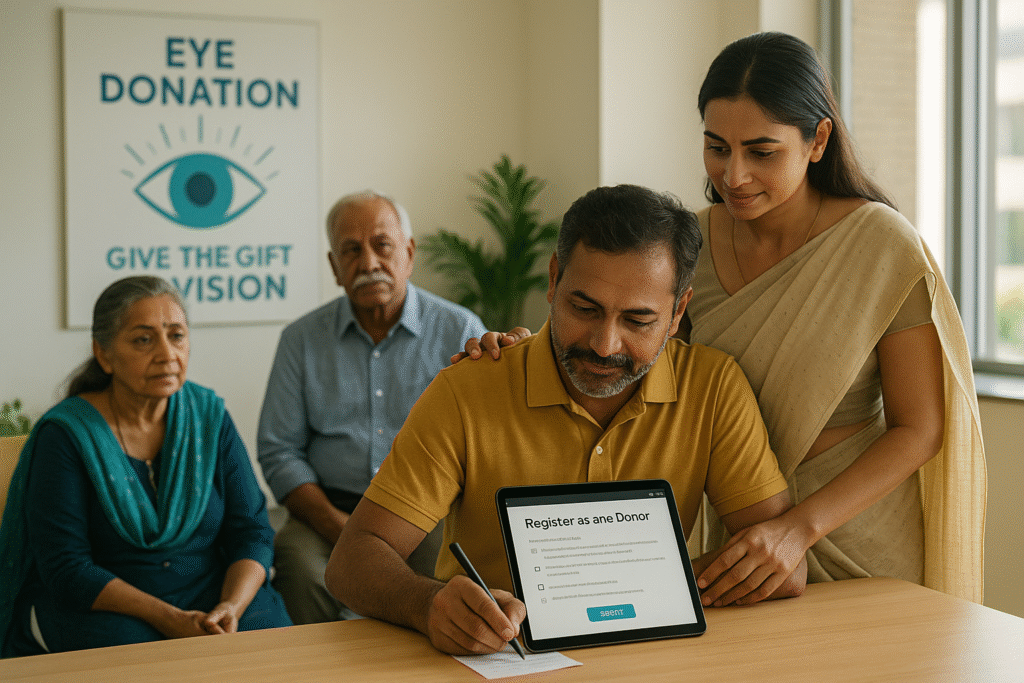 Online eye donor registration India