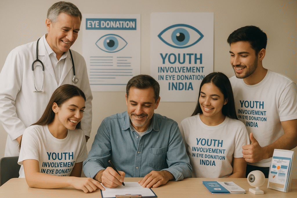 Youth involvement in eye donation in India
